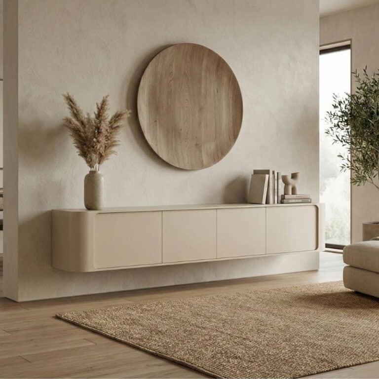 Amy Tv meubel Zand mangohout 195 cm