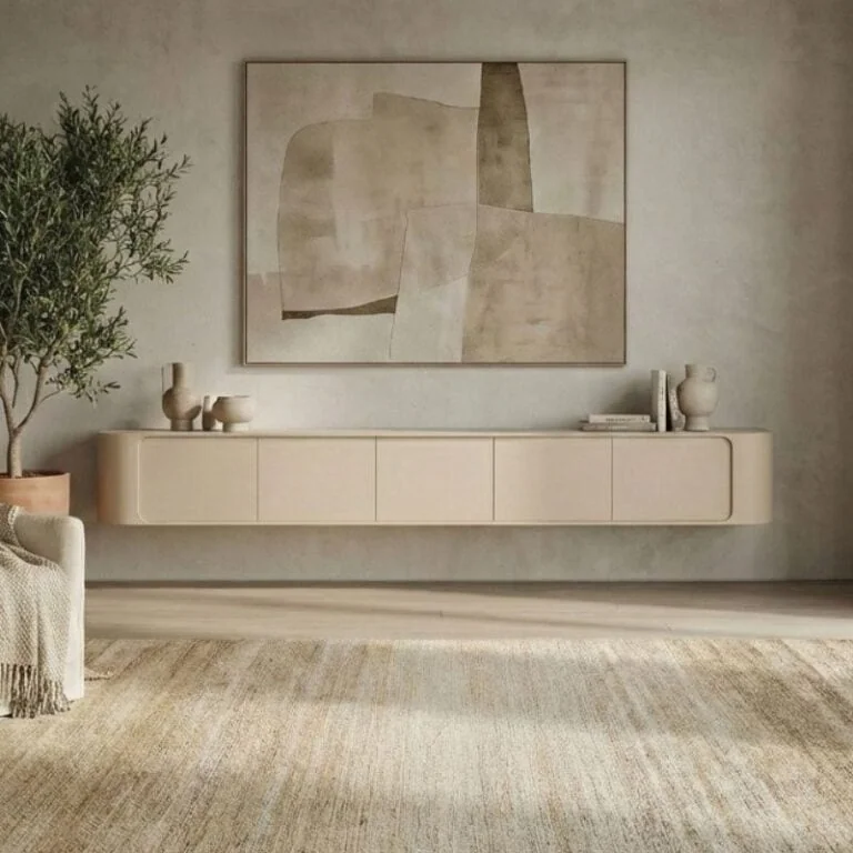 Amy Tv meubel Zand mangohout 235 cm