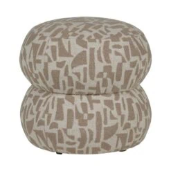 Anic Poef grafisch patroon zand