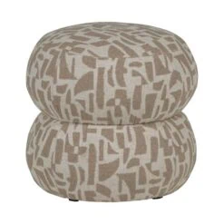 Anic Poef grafisch patroon zand