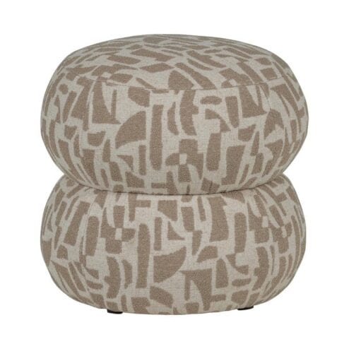 Anic Poef grafisch patroon zand