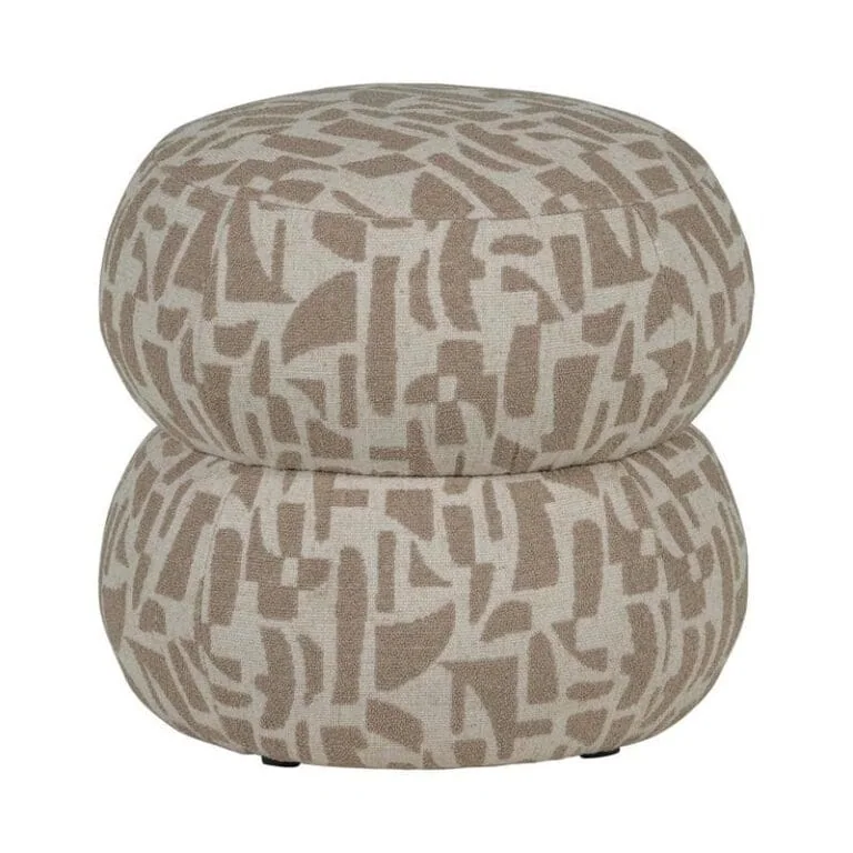 Anic Poef grafisch patroon zand