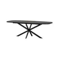 Arros uitschuifbare Eettafel zwart 180-220cm