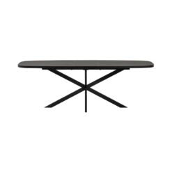Arros uitschuifbare Eettafel zwart 180-220cm