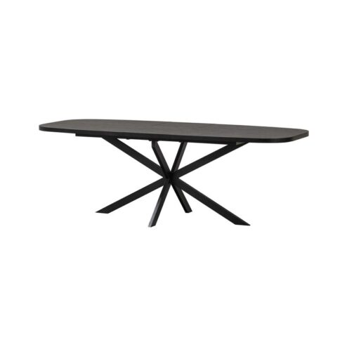 Arros uitschuifbare Eettafel zwart 180-220cm