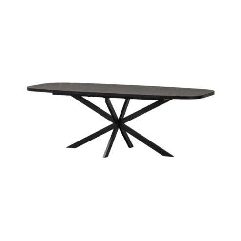 Arros uitschuifbare Eettafel zwart 180-220cm