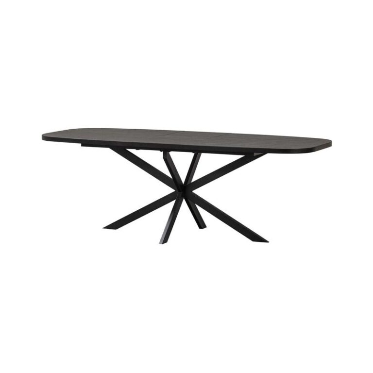 Arros uitschuifbare Eettafel zwart 180-220cm