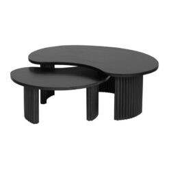 Atrani Salontafel organisch Mangohout zwart 85 cm