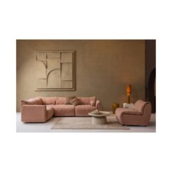 Baggy 1-zits element geweven chenille oudroze