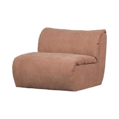 Baggy 1-zits element geweven chenille oudroze