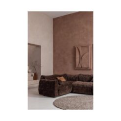 Baggy 1-zits element met arm links chenille donkerbruin