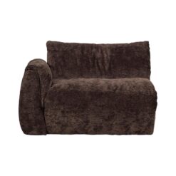 Baggy 1-zits element met arm links chenille donkerbruin