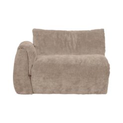 Baggy 1-zits element met arm links chenille zand