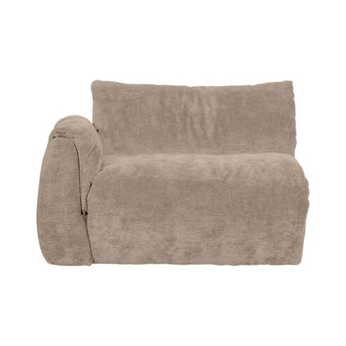 Baggy 1-zits element met arm links chenille zand