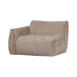 Baggy 1-zits element met arm links chenille zand