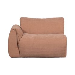 Baggy 1-zits element met arm links geweven chenille oudroze