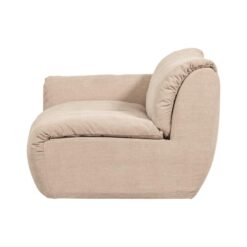 Baggy 1-zits element met arm links geweven chenille zand