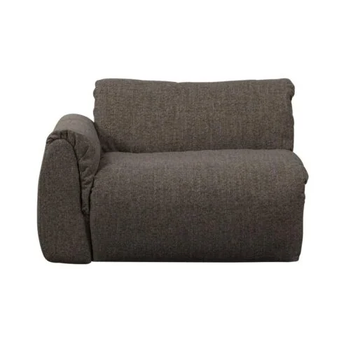 Baggy 1-zits element met arm links warmgrijs melange