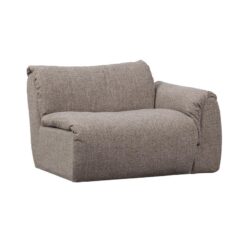 Baggy 1-zits element met arm rechts bruin melange