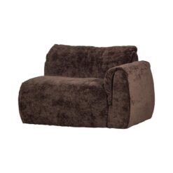 Baggy 1-zits element met arm rechts chenille donkerbruin