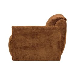 Baggy 1-zits element met arm rechts chenille middenbruin