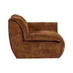 Baggy 1-zits element met arm rechts chenille middenbruin