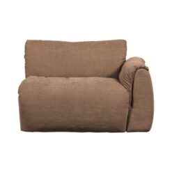 Baggy 1-zits element met arm rechts geweven chenille bruin