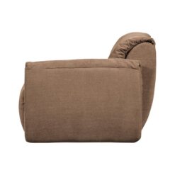 Baggy 1-zits element met arm rechts geweven chenille bruin