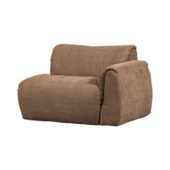 Baggy 1-zits element met arm rechts geweven chenille bruin