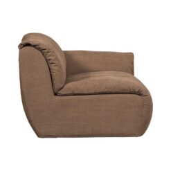 Baggy 1-zits element met arm rechts geweven chenille bruin