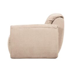 Baggy 1-zits element met arm rechts geweven chenille zand