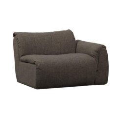 Baggy 1-zits element met arm rechts warmgrijs melange