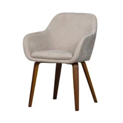 Base Eetkamerstoel velvet melange zand