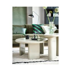 Beach Bijzettafel mangohout grijs 64cm