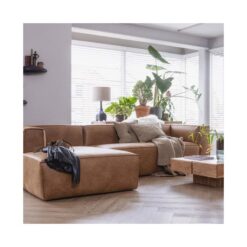 Bean Hoekbank links ecoleer cognac 305cm
