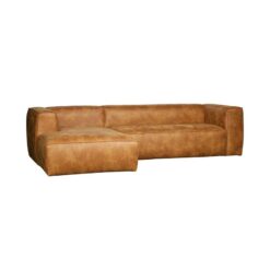 Bean Hoekbank links ecoleer cognac 305cm