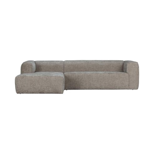 Bean Hoekbank links stof greige melange 305cm