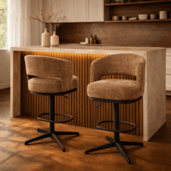 Beau Barstoel draaipoot Bruin