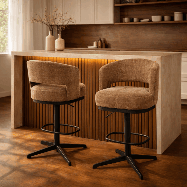 Beau Barstoel draaipoot Bruin