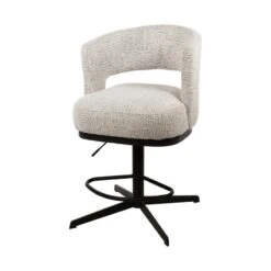 Beau Barstoel draaipoot Gebroken wit