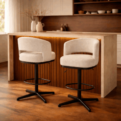 Beau Barstoel draaipoot Naturel