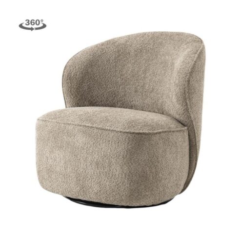 Belvi Fauteuil Beige draaibaar