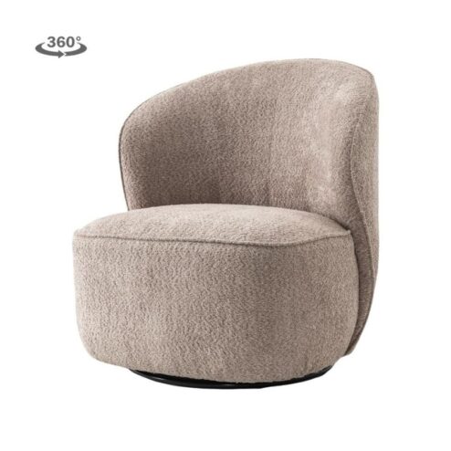 Belvi Fauteuil Oud roze draaibaar