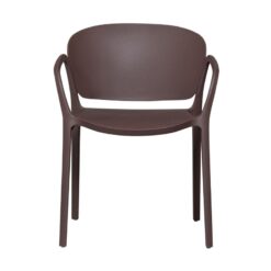 Bent Tuinstoel kunststof paars/bruin