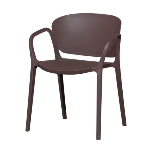 Bent Tuinstoel kunststof paars/bruin