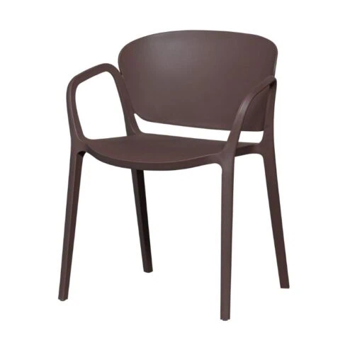Bent Tuinstoel kunststof paars/bruin