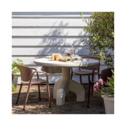 Bent Tuinstoel kunststof zalmroze