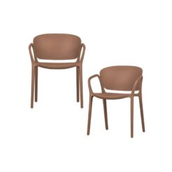 Bent Tuinstoel kunststof zalmroze