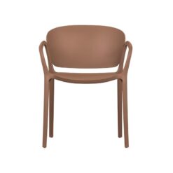 Bent Tuinstoel kunststof zalmroze