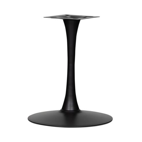 Bistro Tafelpoot trompet metaal zwart
